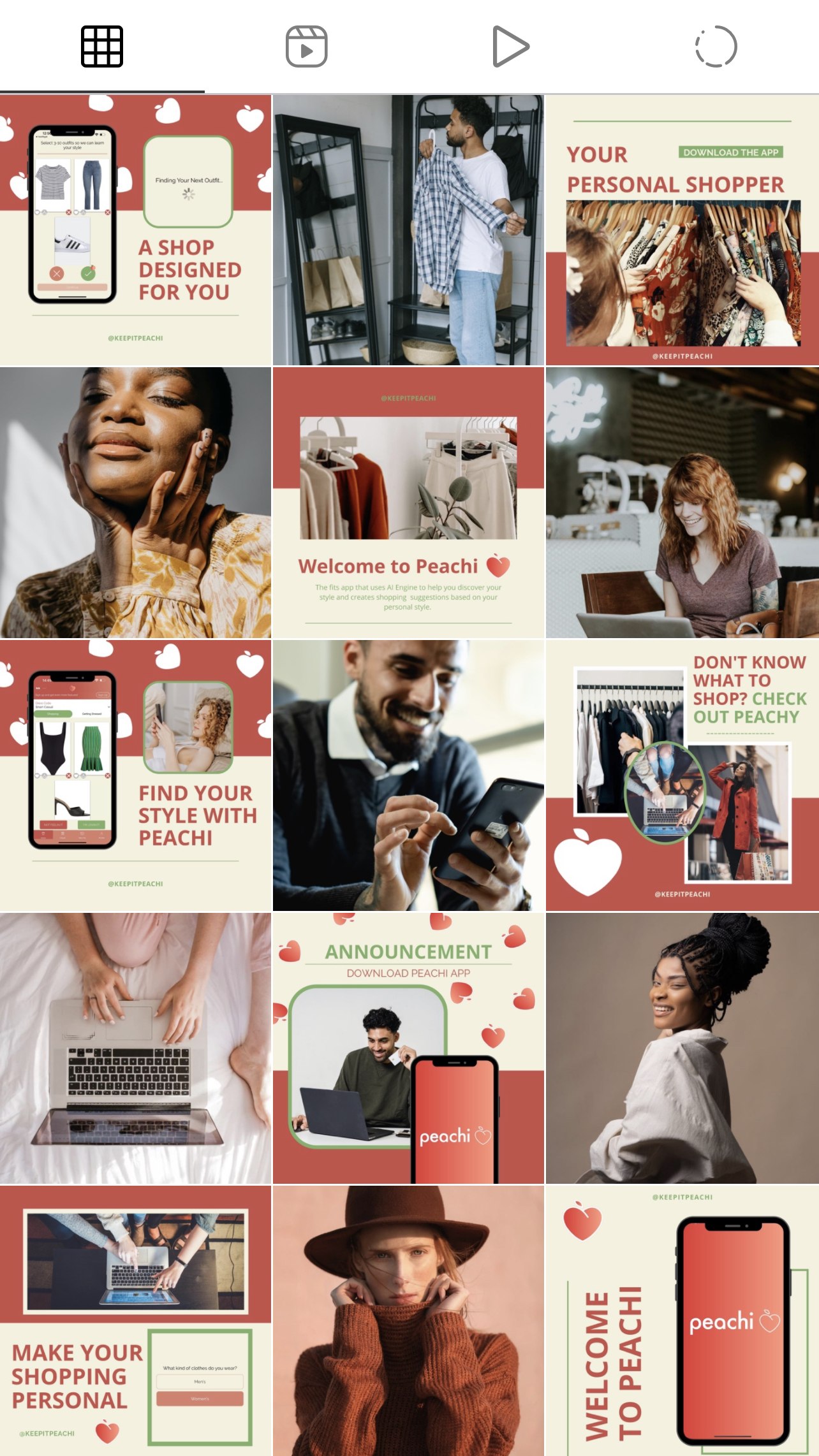 Peachi fashion app campaign